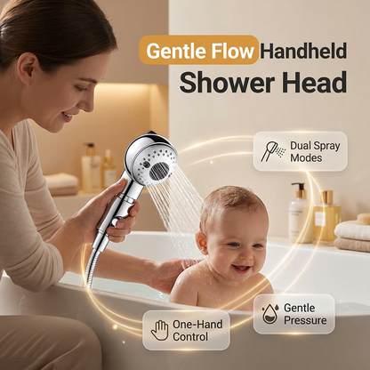 Zachte Baby Douchekop Set met Één-Knop Stop