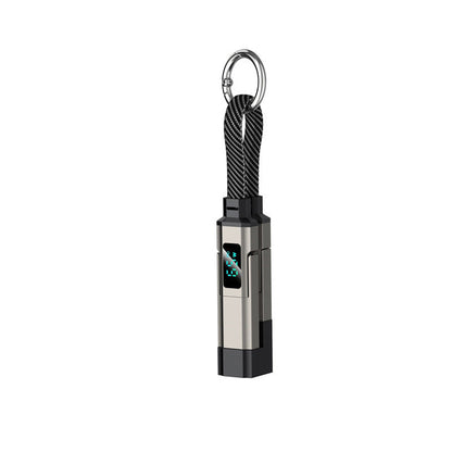 🔌4-in-1 Oplaadkabel met Digitaal Display & Sleutelhanger – Snelladen, Knikbestendig & Compact