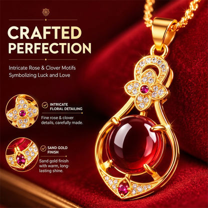 🔥2026 Hete Aanbieding 50% KORTING！！🎁Elegante Klavertje Vier Druppelvormige Ketting 14K Verguld, een Symbool van Geluk,💎💖