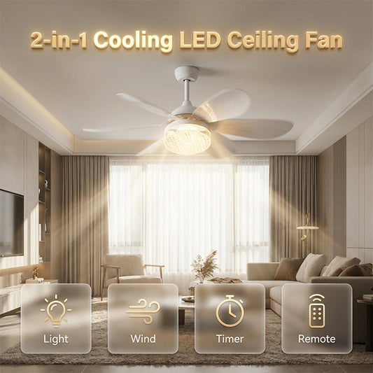 2-in-1 Cooling LED Ceiling Fan