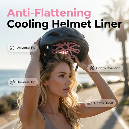 Siliconen binnenvoering voor een helm tegen plat haar
