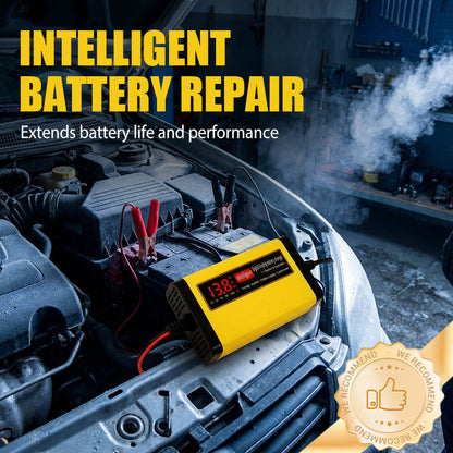Universele 12V motoracculader met klemmen