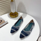Flats de Punto con Punta Fina para Mujer