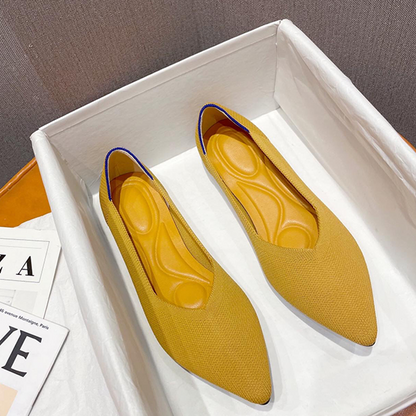 Flats de Punto con Punta Fina para Mujer