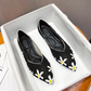 Flats de Punto con Punta Fina para Mujer