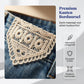 Kantborduursel Jeans Taillevergroter Patch Katoenen Zakversiering