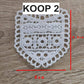 Kantborduursel Jeans Taillevergroter Patch Katoenen Zakversiering