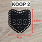 Kantborduursel Jeans Taillevergroter Patch Katoenen Zakversiering