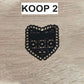 Kantborduursel Jeans Taillevergroter Patch Katoenen Zakversiering