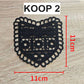 Kantborduursel Jeans Taillevergroter Patch Katoenen Zakversiering