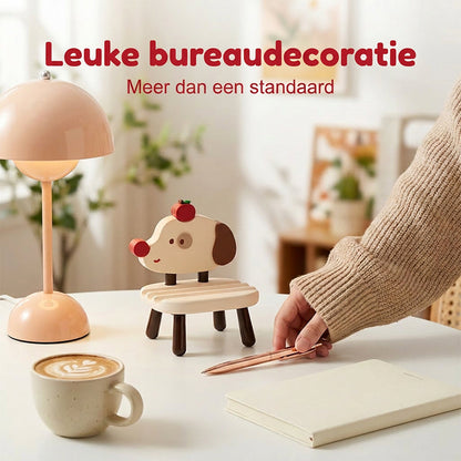Schattige telefoonhouder in de vorm van een cartoonstoel