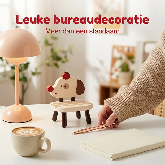 Schattige telefoonhouder in de vorm van een cartoonstoel