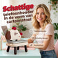 Schattige telefoonhouder in de vorm van een cartoonstoel