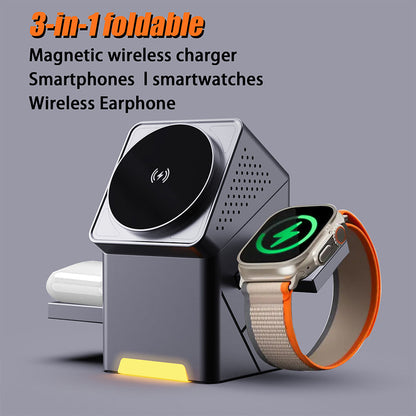 3-in-1 Draaibare Magnetische Draadloze Oplader