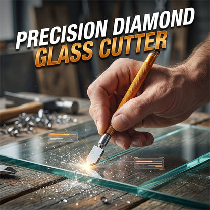 Professionele diamantsnijder voor glas met handvat van aluminiumlegering en rolwieltje