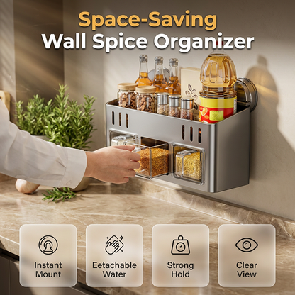 Boorvrij Keuken Kruidenrek Wandmontage Condiment Organizer