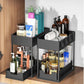 🧹🚰 Onderkast organizer – uitschuiflade, afvoer, montage zonder gereedschap!