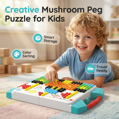 Creatieve paddenstoelen-knijppuzzel voor kinderen