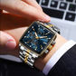 💥Heren klassiek vierkante wijzerplaat quartz horloge