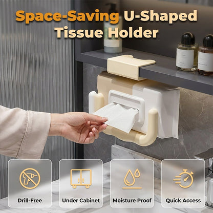 U-Vormige Tissueholder voor Onder de Spiegel/Kast