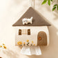 Decoratieve Hangende Tissuehouder in de Vorm van een Huisje