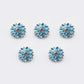 5pcs 28mm Flower Brass Rhinestone Shank Buttons
