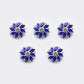 5pcs 28mm Flower Brass Rhinestone Shank Buttons
