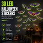 3D Halloween LED Vleermuismuurstickers – Gloeiend, Knipperend & Spookachtig Feestdecor