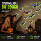 3D Halloween LED Vleermuismuurstickers – Gloeiend, Knipperend & Spookachtig Feestdecor