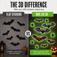 3D Halloween LED Vleermuismuurstickers – Gloeiend, Knipperend & Spookachtig Feestdecor