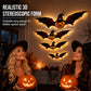 3D Halloween LED Vleermuismuurstickers – Gloeiend, Knipperend & Spookachtig Feestdecor