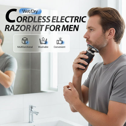 Nat/Droog Draadloze Elektrische Scheerset voor Mannen