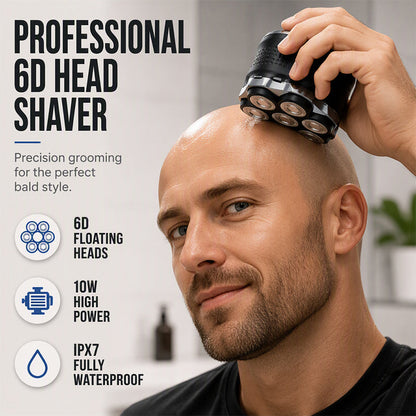 6-Blade Electric Head Shaver