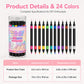 💥 Set van 24 dubbelzijdige nailartpennen in 24 kleuren – Creatief, salonkwaliteit, eenvoudig zelf te gebruiken ✨