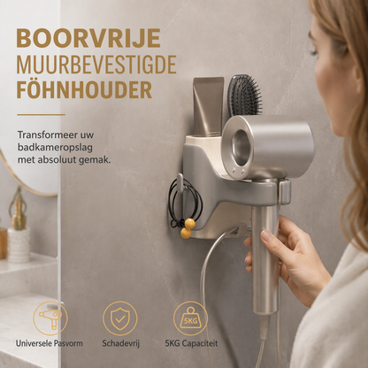 Boorloze Wandhouder voor Föhn