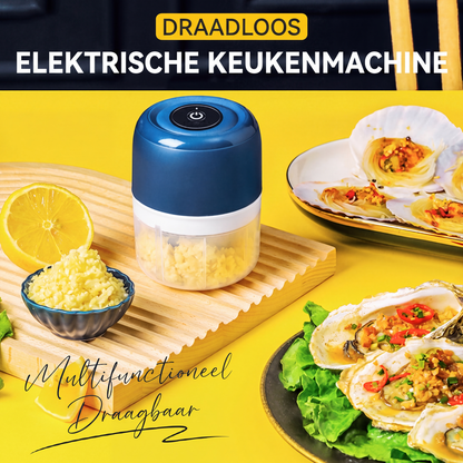 ⚡ Multifunctionele Draagbare Draadloze Elektrische Hakmolen – Krachtig Snijden, Malen en Mixen in Seconden, zonder Gedoe met Snoeren 🧄🍅
