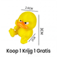 3D-geprint bureauaccessoire: boze gele eend