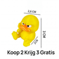 3D-geprint bureauaccessoire: boze gele eend