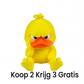 3D-geprint bureauaccessoire: boze gele eend