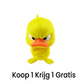3D-geprint bureauaccessoire: boze gele eend