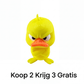 3D-geprint bureauaccessoire: boze gele eend