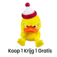 3D-geprint bureauaccessoire: boze gele eend
