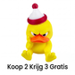 3D-geprint bureauaccessoire: boze gele eend