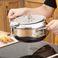 ⏳ Tijdelijke Actie ⏰ Roestvrijstalen Tempura Frituurpan – Met Thermometer, Afdruiprek & Diepe Pan ✨