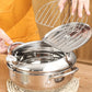 ⏳ Tijdelijke Actie ⏰ Roestvrijstalen Tempura Frituurpan – Met Thermometer, Afdruiprek & Diepe Pan ✨