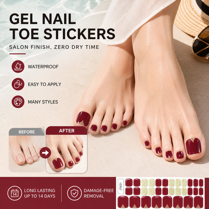 Half uitgeharde gel teennagelstickers