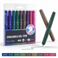 Set van 9 uitwisbare gelpennen in verschillende kleuren