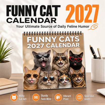 Grappige Katten Wandkalender 2027