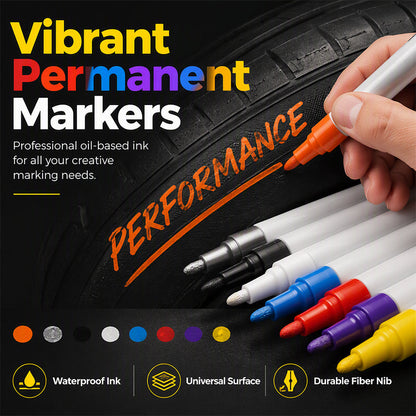 🖊️ 50% korting! Waterdichte sneldrogende verfmarkers – extreme dekking, multi-oppervlak & UV-bestendig. Voor metaal, glas, banden & meer! ✨🎨
