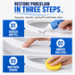 Witte reparatiepasta voor toiletporselein